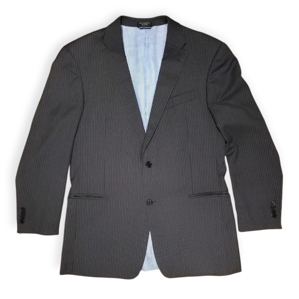 Tommy Hilfiger 2-Piece Suit Set 44 Long / 38 Long Waist Grey Pinstripe